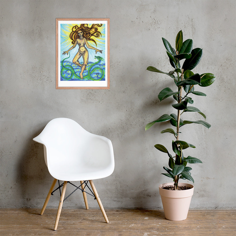 Tethys Primordial Mother Framed Poster