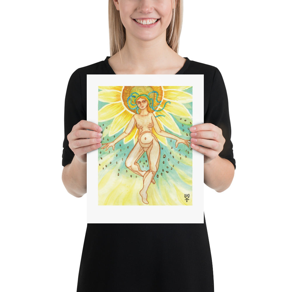 Berehynia with Sunflower Seeds Poster