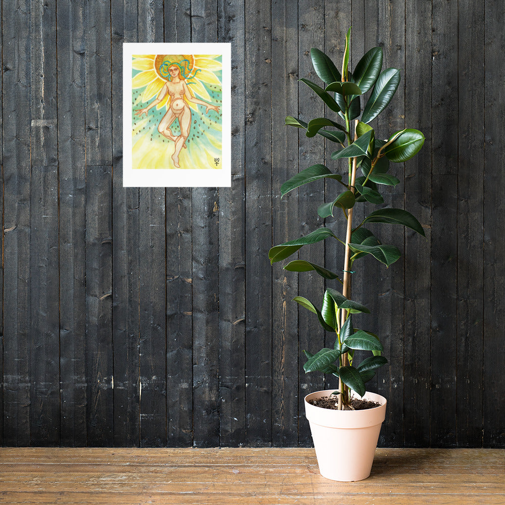 Berehynia with Sunflower Seeds Poster