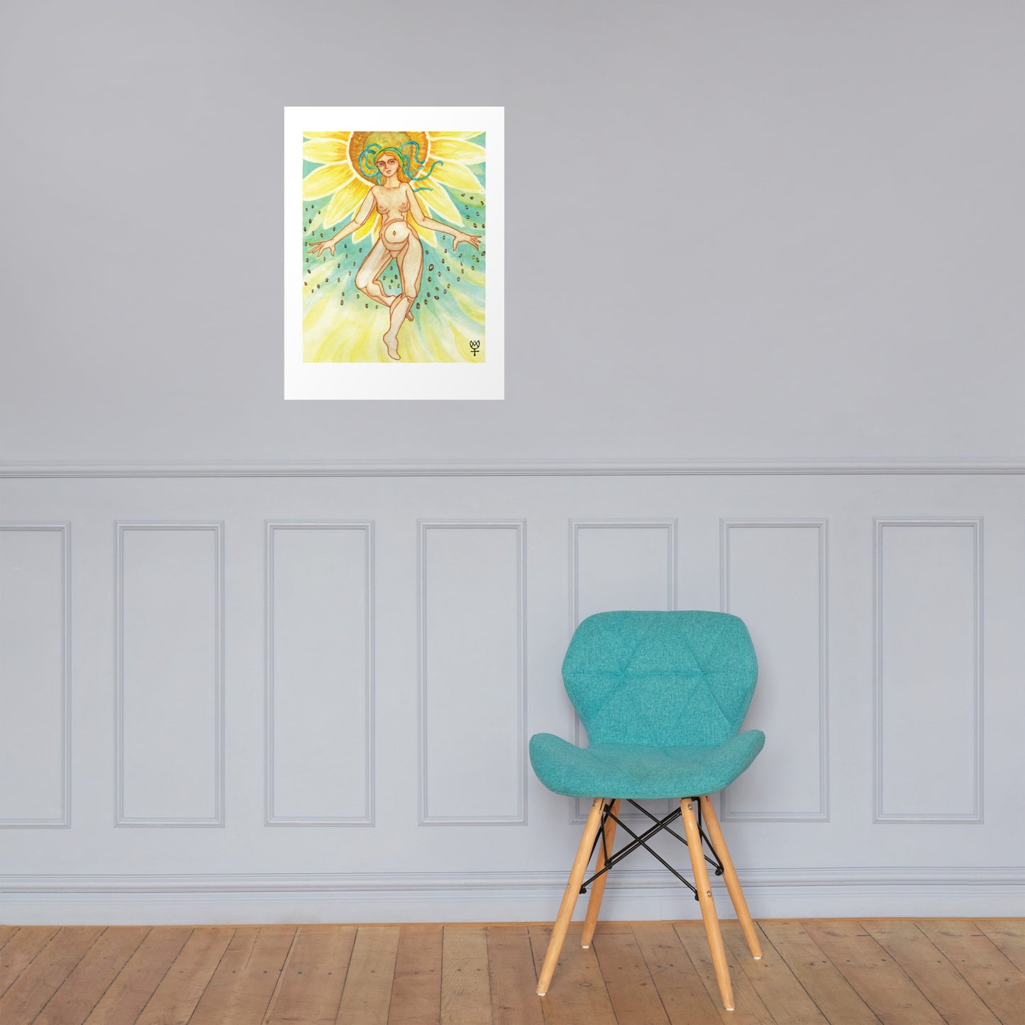 Berehynia with Sunflower Seeds Poster