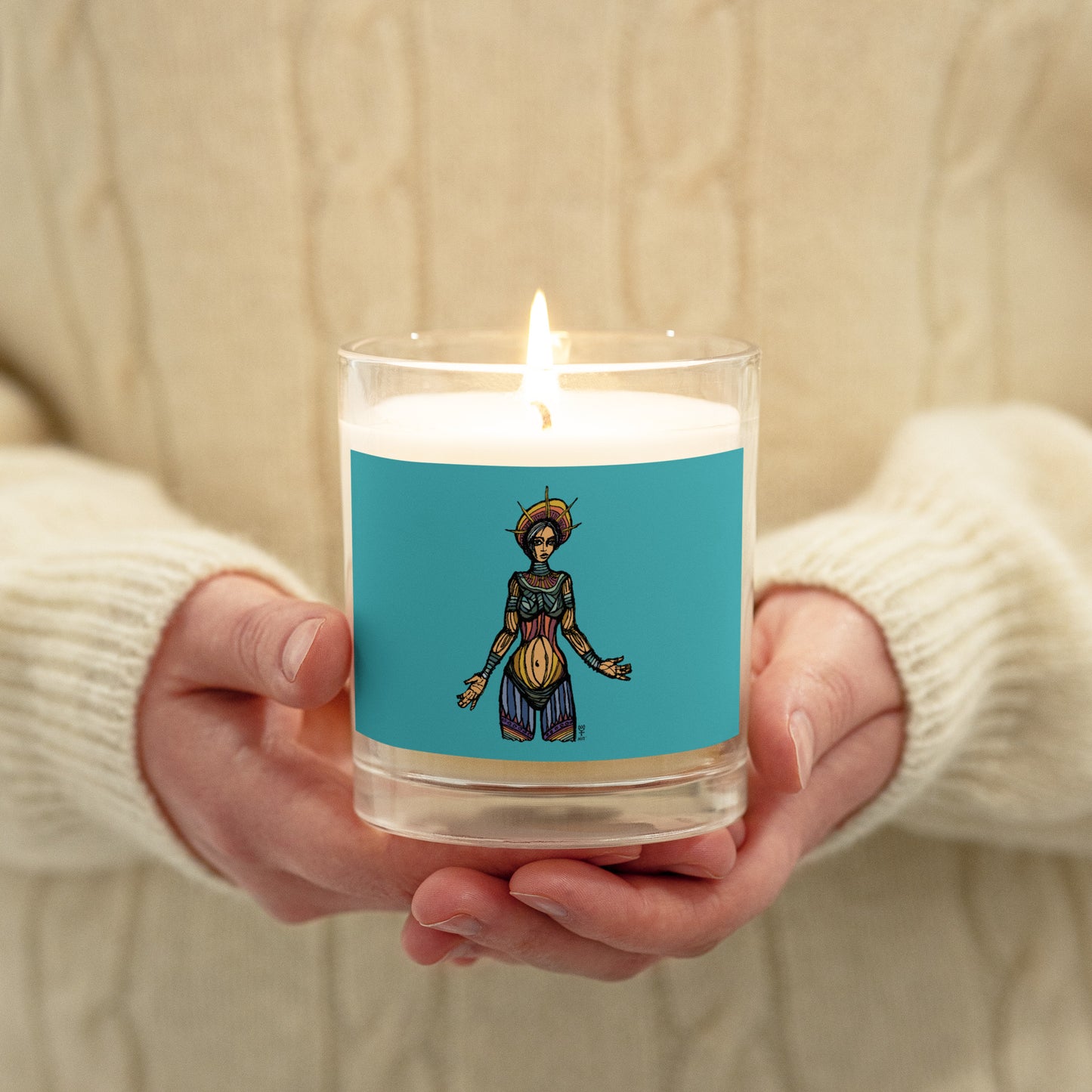 Liberty Stained Glass - Glass Jar Soy Wax Candle