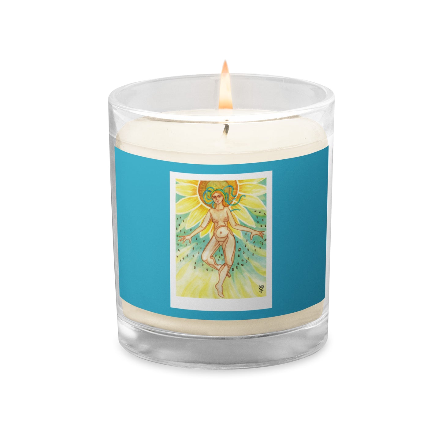 Berehynia with Sunflower Seeds Glass Jar Soy Wax Candle