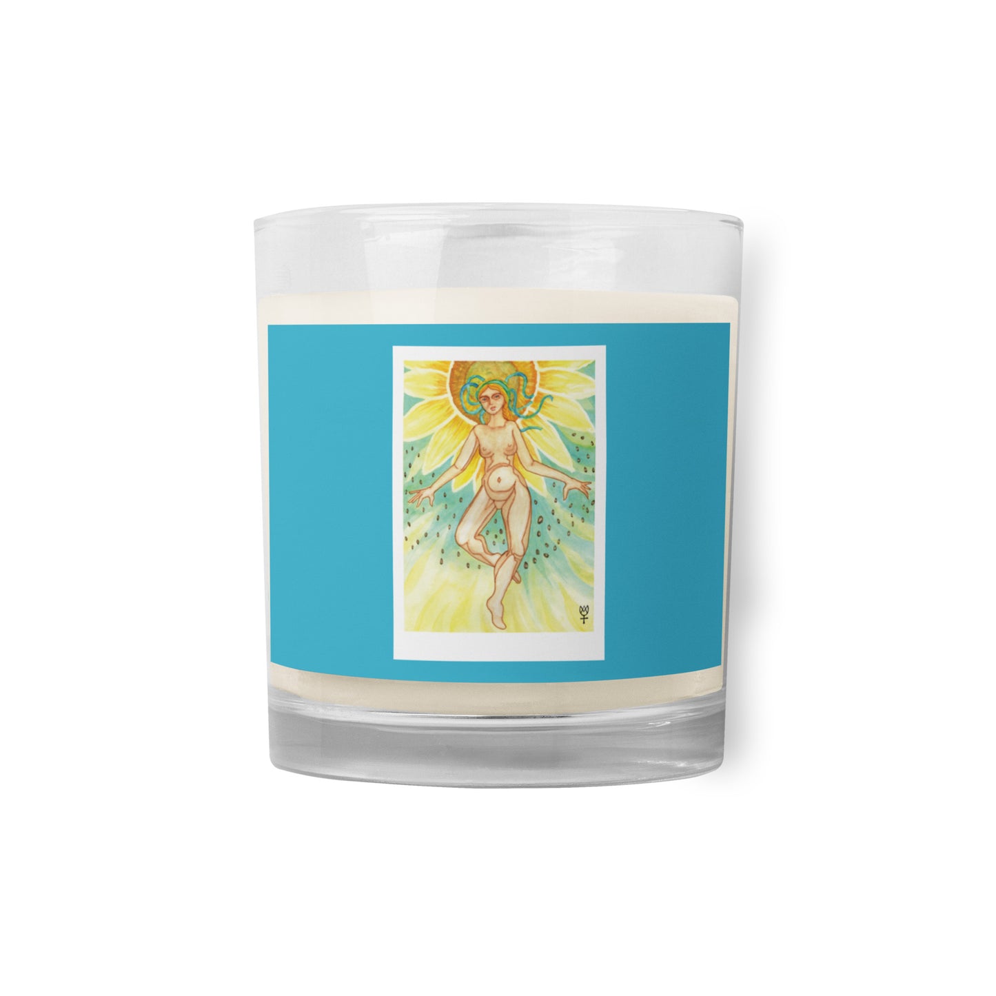 Berehynia with Sunflower Seeds Glass Jar Soy Wax Candle
