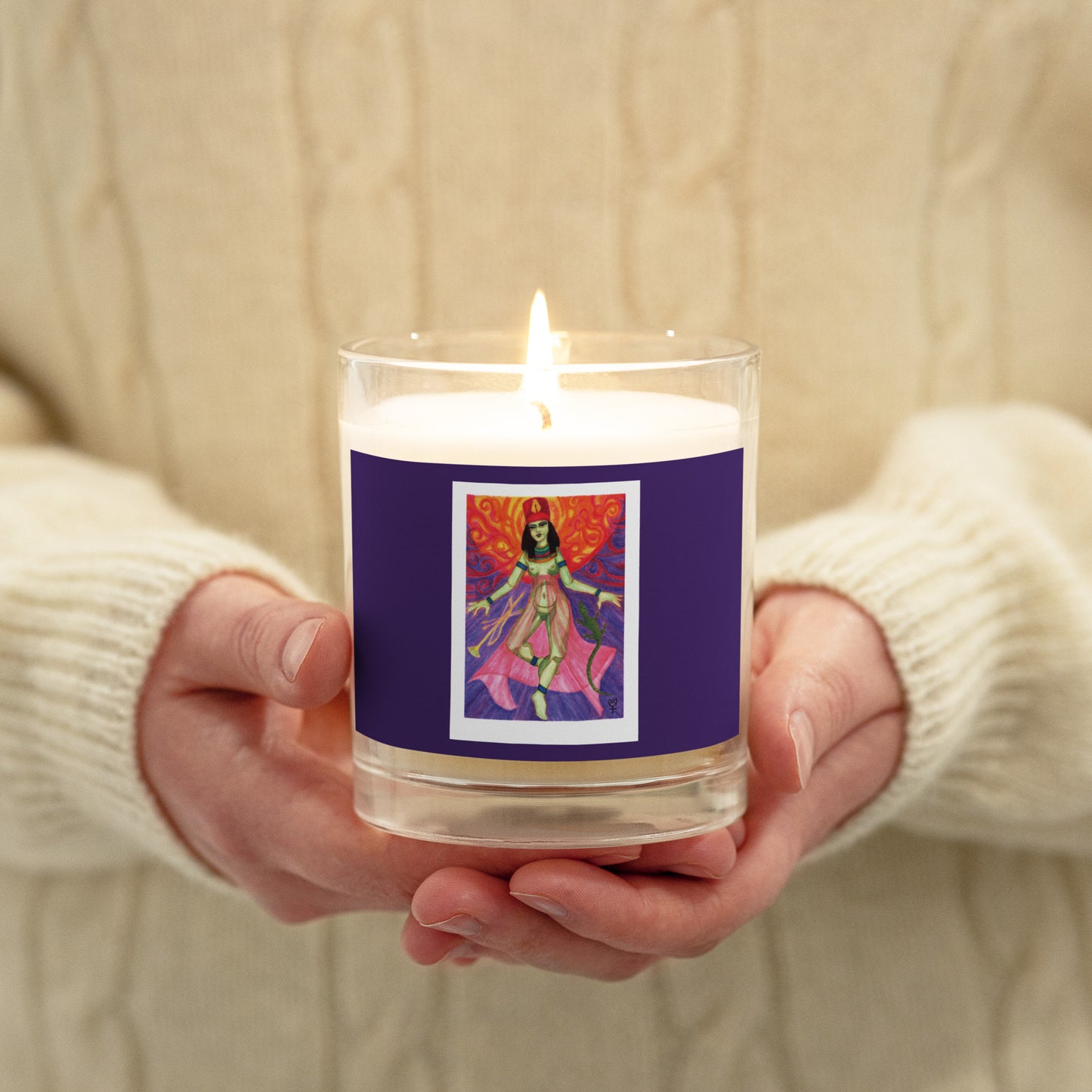 Neith Opener of the Ways Glass Jar Soy Wax Candle