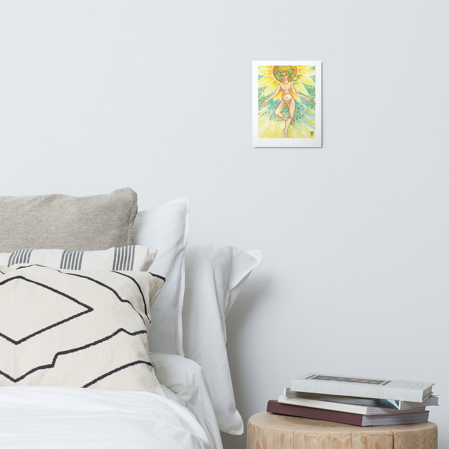 Berehynia with Sunflower Seeds Metal Prints