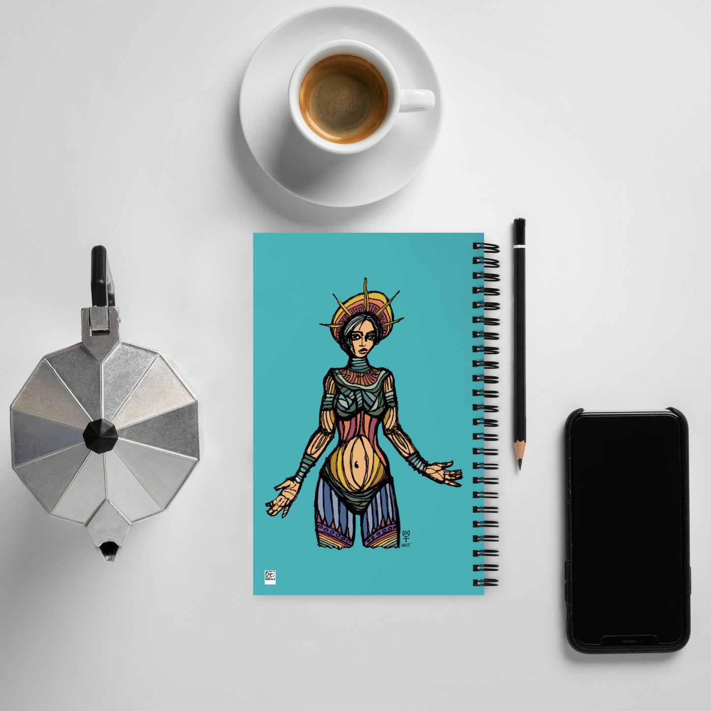 Liberty Stained Glass Spiral Notebook