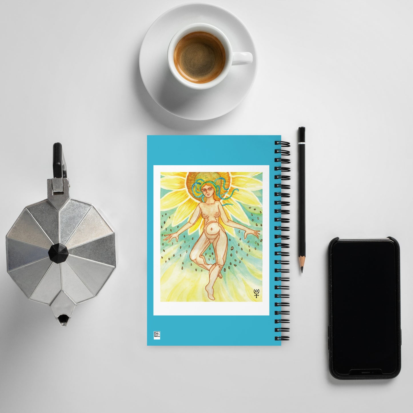 Berehynia with Sunflower Seeds Spiral Notebook