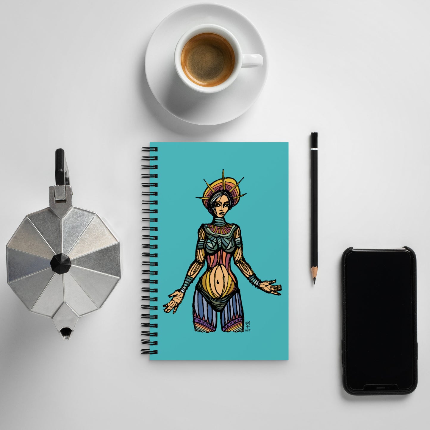 Liberty Stained Glass Spiral Notebook