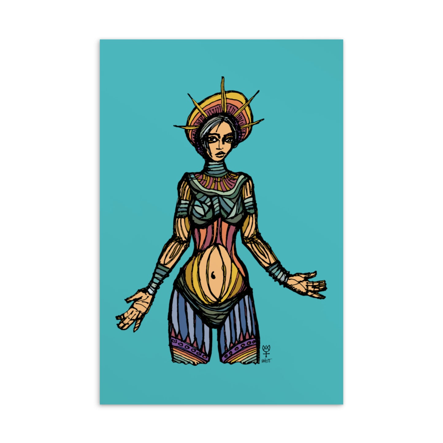 Liberty Stained Glass Standard Postcard