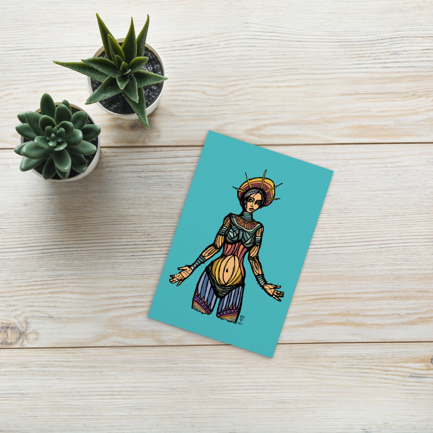 Liberty Stained Glass Standard Postcard