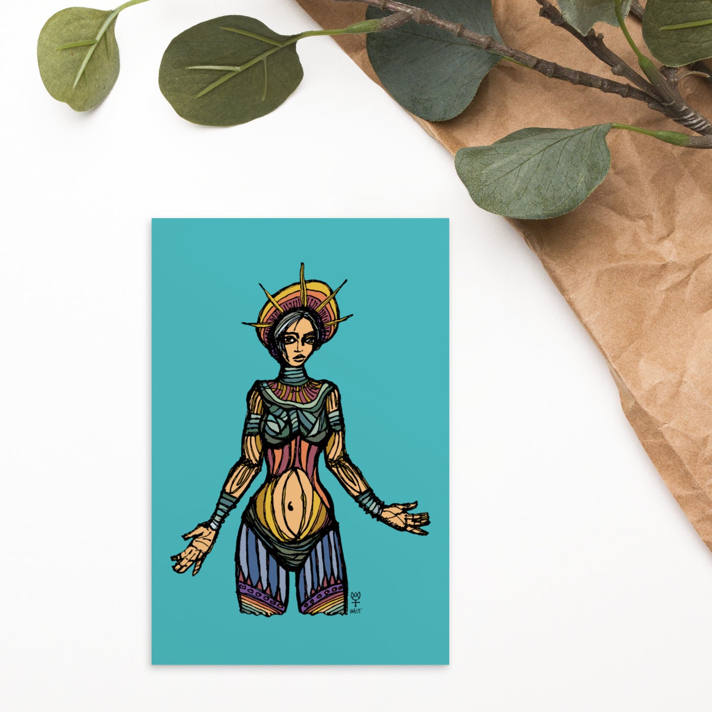Liberty Stained Glass Standard Postcard