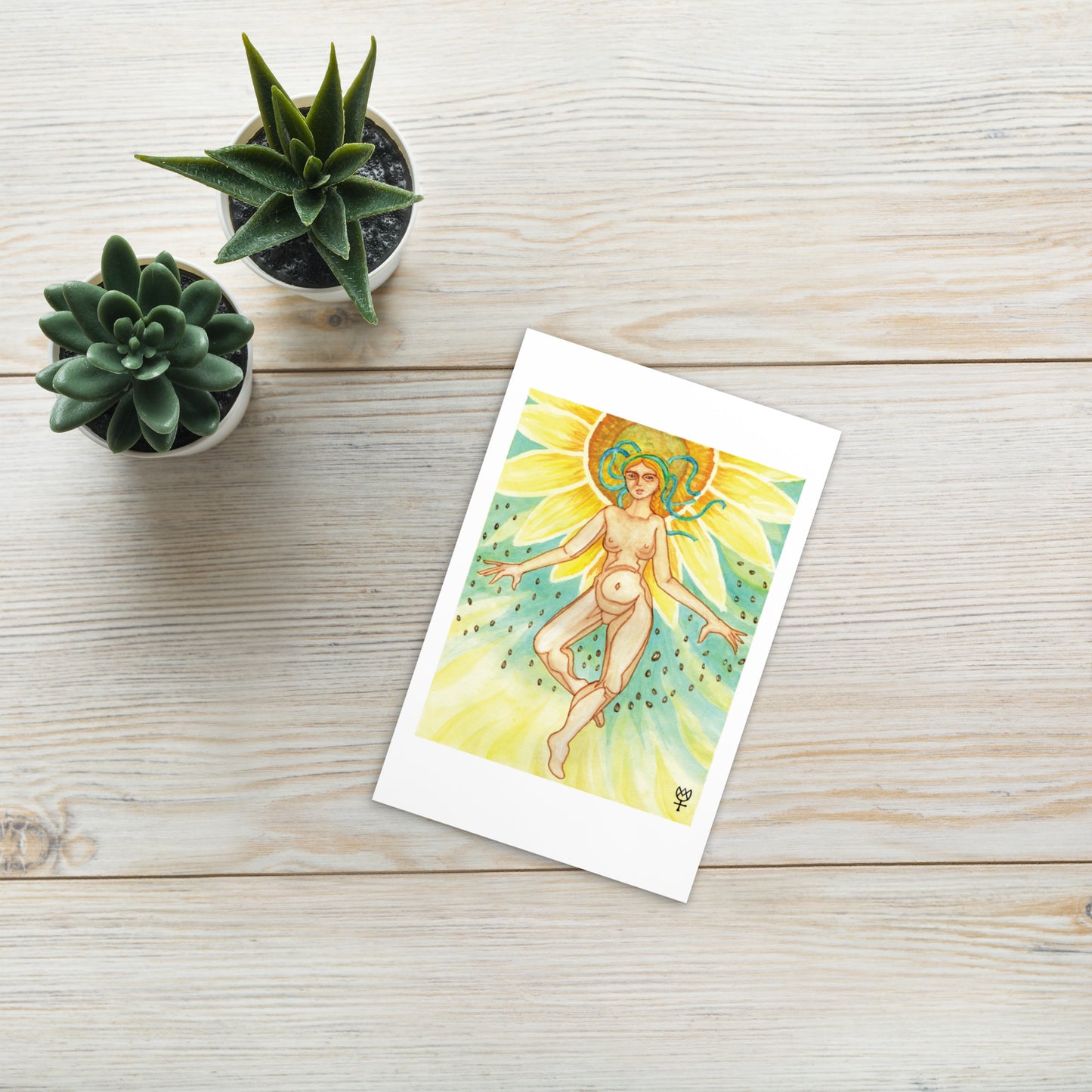 Berehynia with Sunflower Seeds Standard Postcard