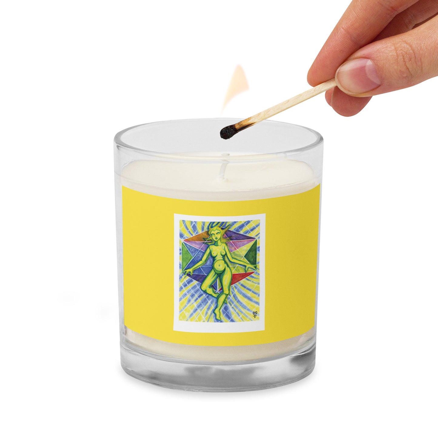 Theia Goddess of Light Glass Jar Soy Wax Candle