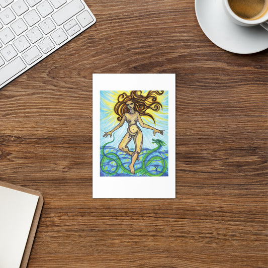 Tethys Primordial Mother Blank Greeting Card