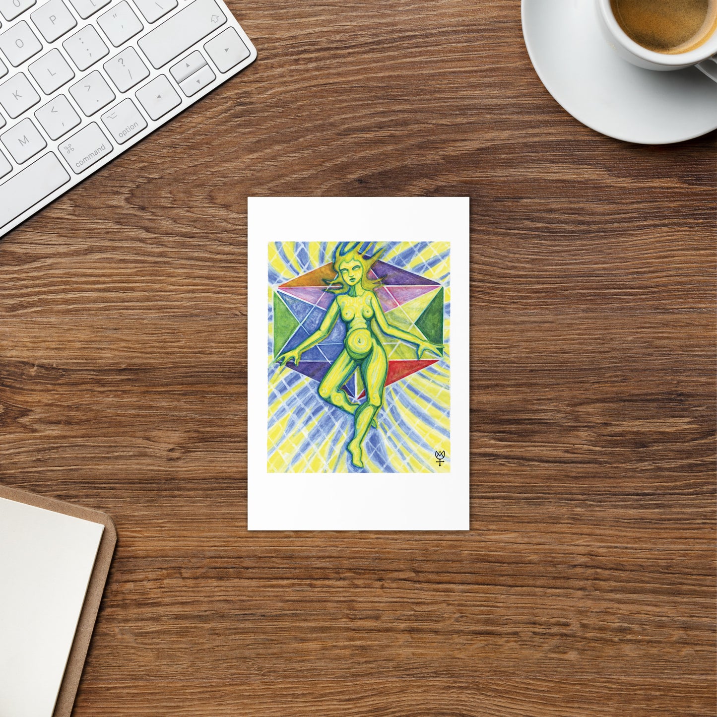 Theia Goddess of Light Blank Greeting Card