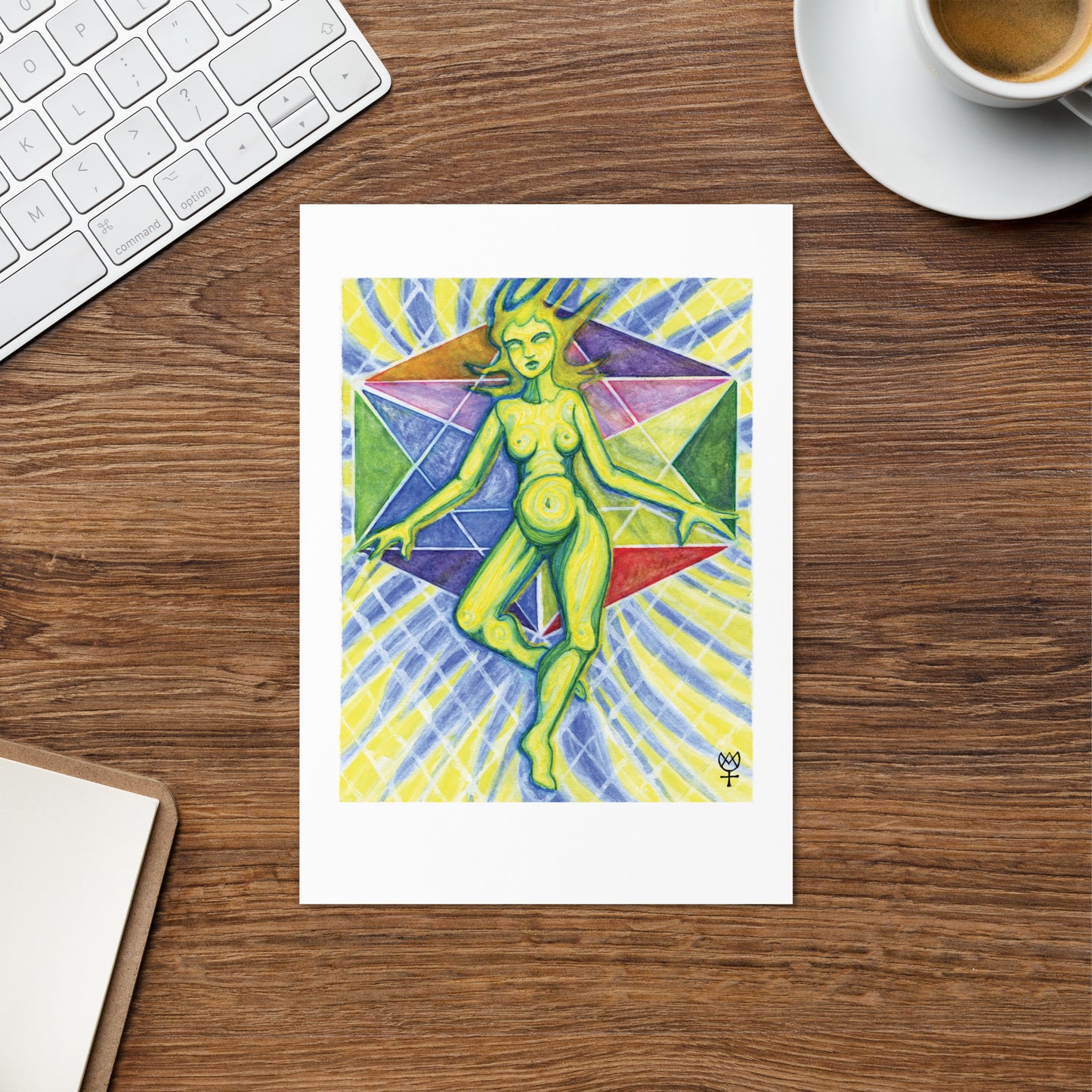 Theia Goddess of Light Blank Greeting Card