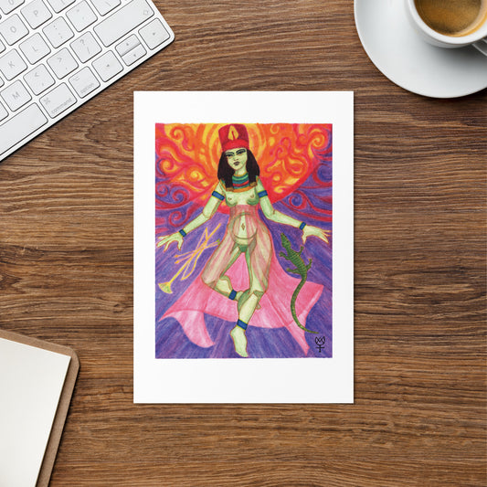 Neith Opener of the Ways Blank Greeting Card