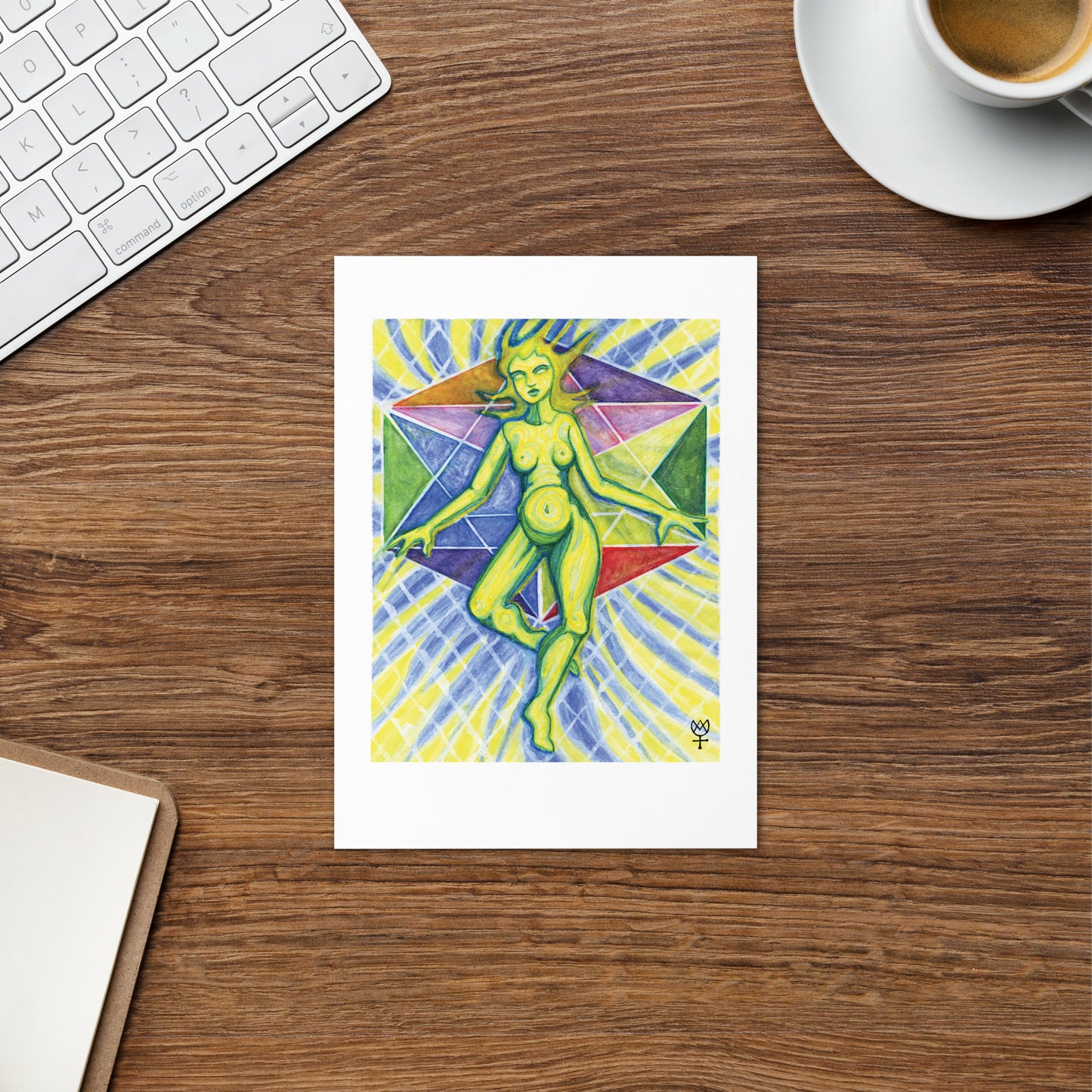 Theia Goddess of Light Blank Greeting Card