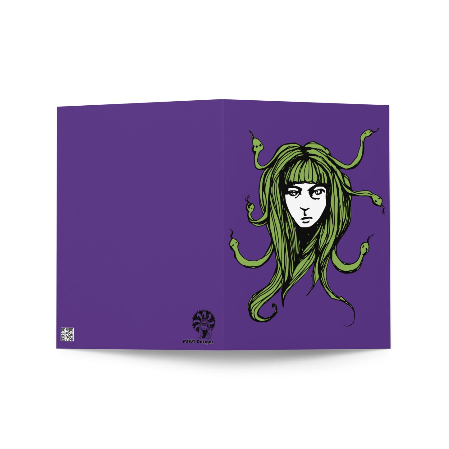 Fringe Medusa Blank Greeting Card