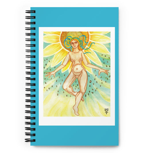 Berehynia with Sunflower Seeds Spiral Notebook